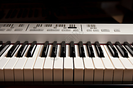 室内古典的钢琴键盘图片