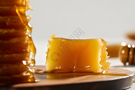 桌面上甜蜜的蜂蜜背景图片