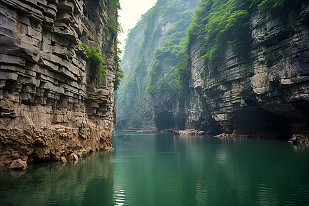 巫山峡谷背景图片