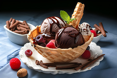 巧克力冰淇淋套碗图片