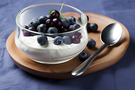蓝莓酸奶背景图片
