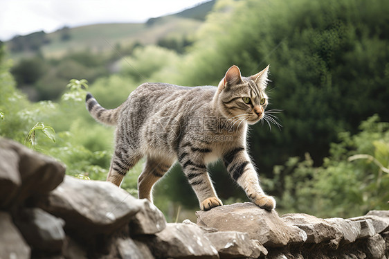 户外的猫咪图片