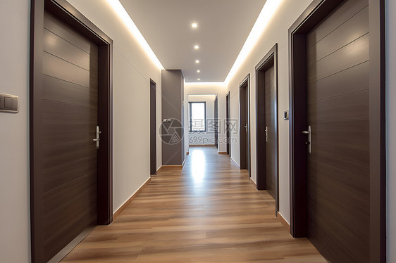 现代公寓的走廊图片