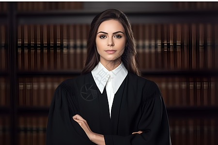 女性法官维护正义的法官背景