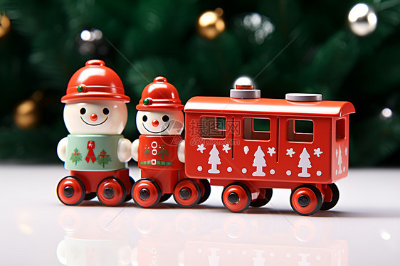 红色玩具火车图片