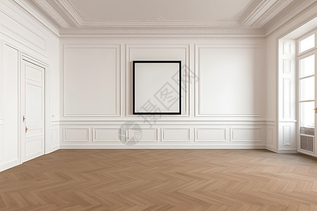 空旷房间的木地板背景图片