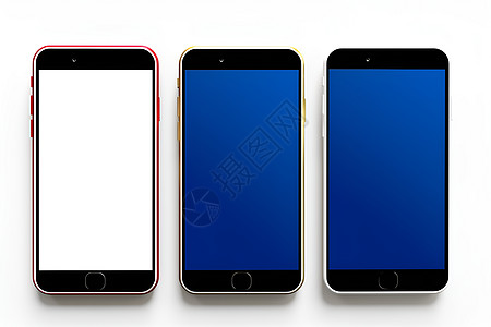 三种不同颜色的手机图片