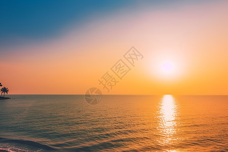海洋上的日落背景图片