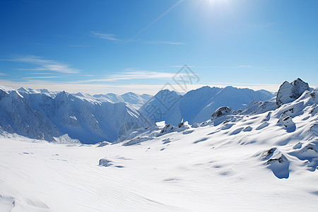 美丽的雪山背景图片