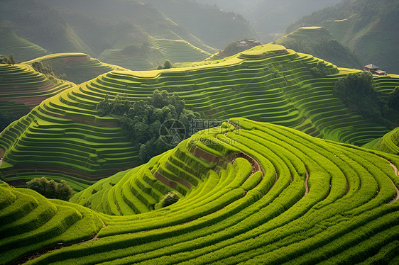 青山绿水田园风光图片