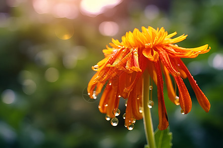 夏日花朵的水晶光芒图片