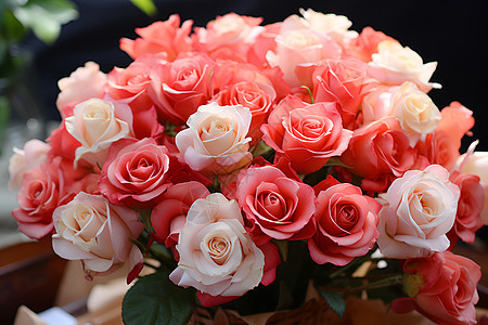 一捧美丽玫瑰花束图片