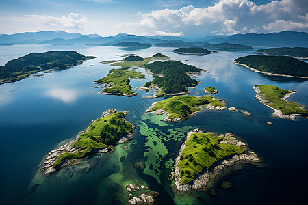 飞翔海湾空中风景图片