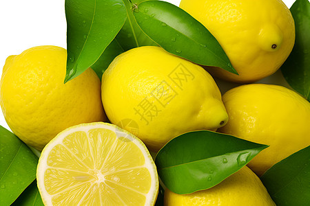 酸爽清新的柠檬背景图片