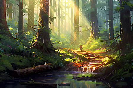 森林奇幻之旅背景图片