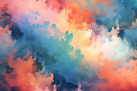 创意色彩云朵背景图片