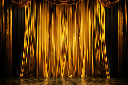 金色的舞台幕布背景图片