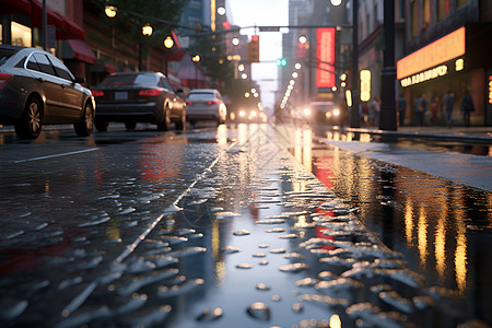 雨天城市图片
