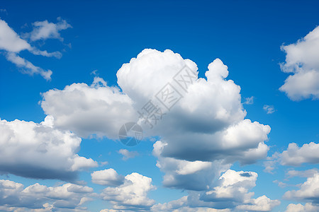 蓝天中的白云背景图片