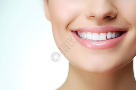 微笑的女性牙齿图片