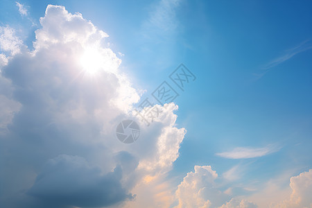 蓝天中的云朵背景图片