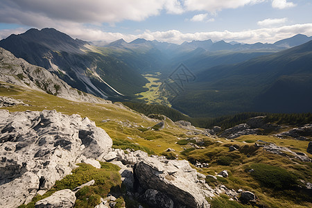 壮观的山谷风景图片