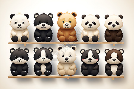可爱的熊猫玩偶图片