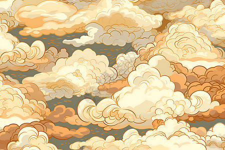 天空中的云朵背景图片