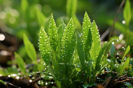 植物上的水珠背景图片