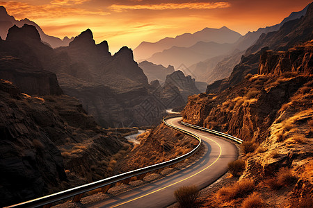 蜿蜒的交通道路背景图片