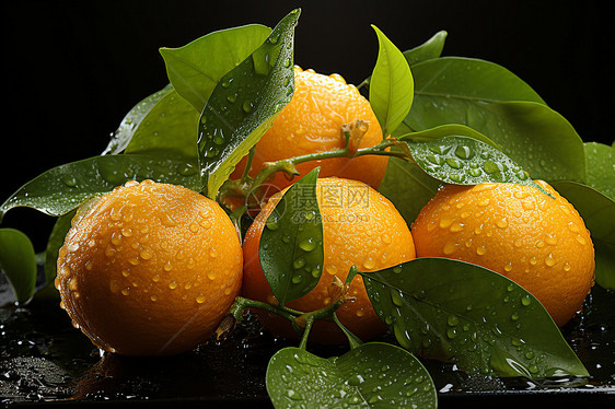 新鲜的成熟橙子图片