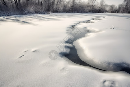 冬日冰雪的美景背景图片