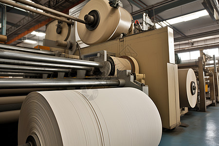 纸卷在工厂生产图片