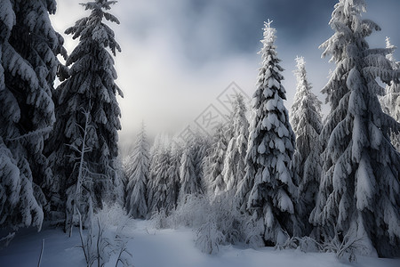 雪地的美丽风光图片