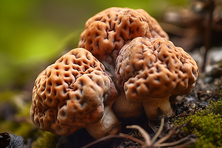 苔藓上的蘑菇图片