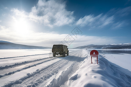 雪山红警示图片