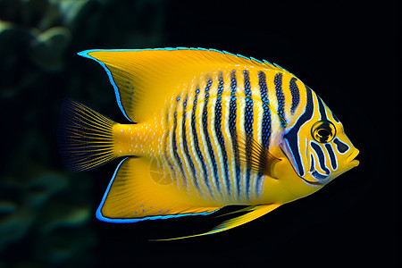 海底世界的黄蓝鱼背景