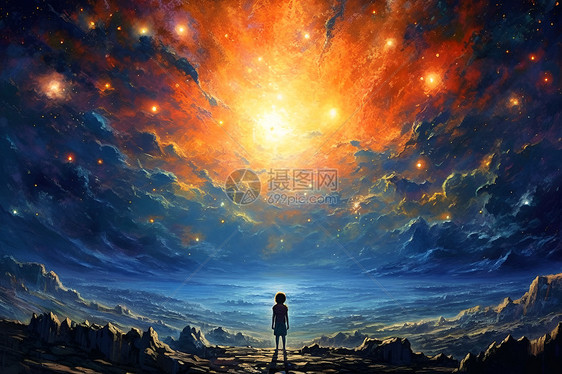 仰望宇宙的奇幻之旅图片