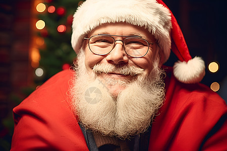 欢乐和蔼的圣诞老人图片