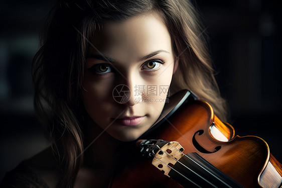 优雅专业的小提琴演奏者图片