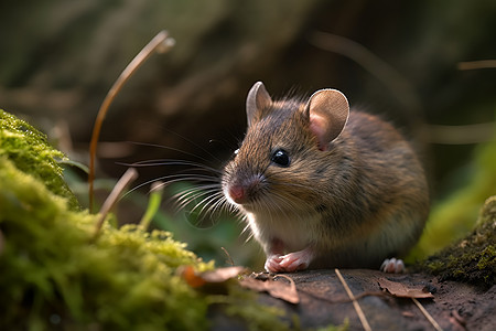 森林中的小老鼠图片