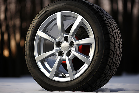 高安全性能的防滑轮胎背景图片