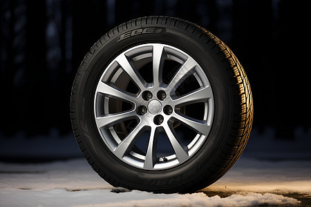 冬季防滑汽车轮胎背景图片