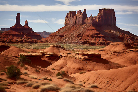 山峦壮丽的岩石沙漠图片