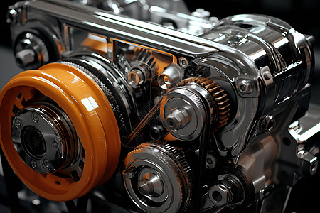 金属动力的汽车引擎图片