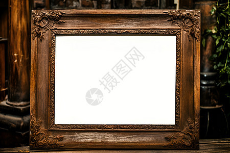 古色古香的木框背景图片