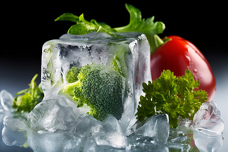 冰冻的蔬菜图片