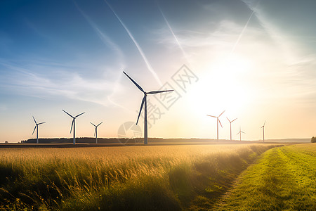 工业发电的风力发电机高清图片