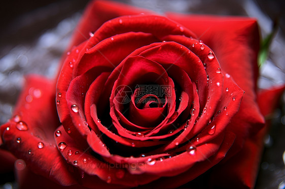新鲜绽放的红色玫瑰花朵图片