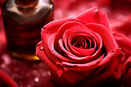 浪漫的红色玫瑰背景图片